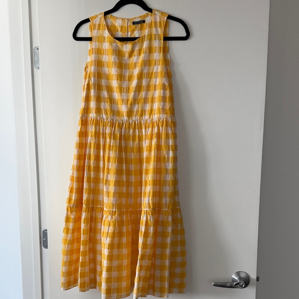 MDS by Mark Sikes Yellow Gingham Dress
